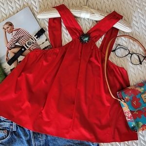 ZARA TOP WITH DRAPED STRAPS